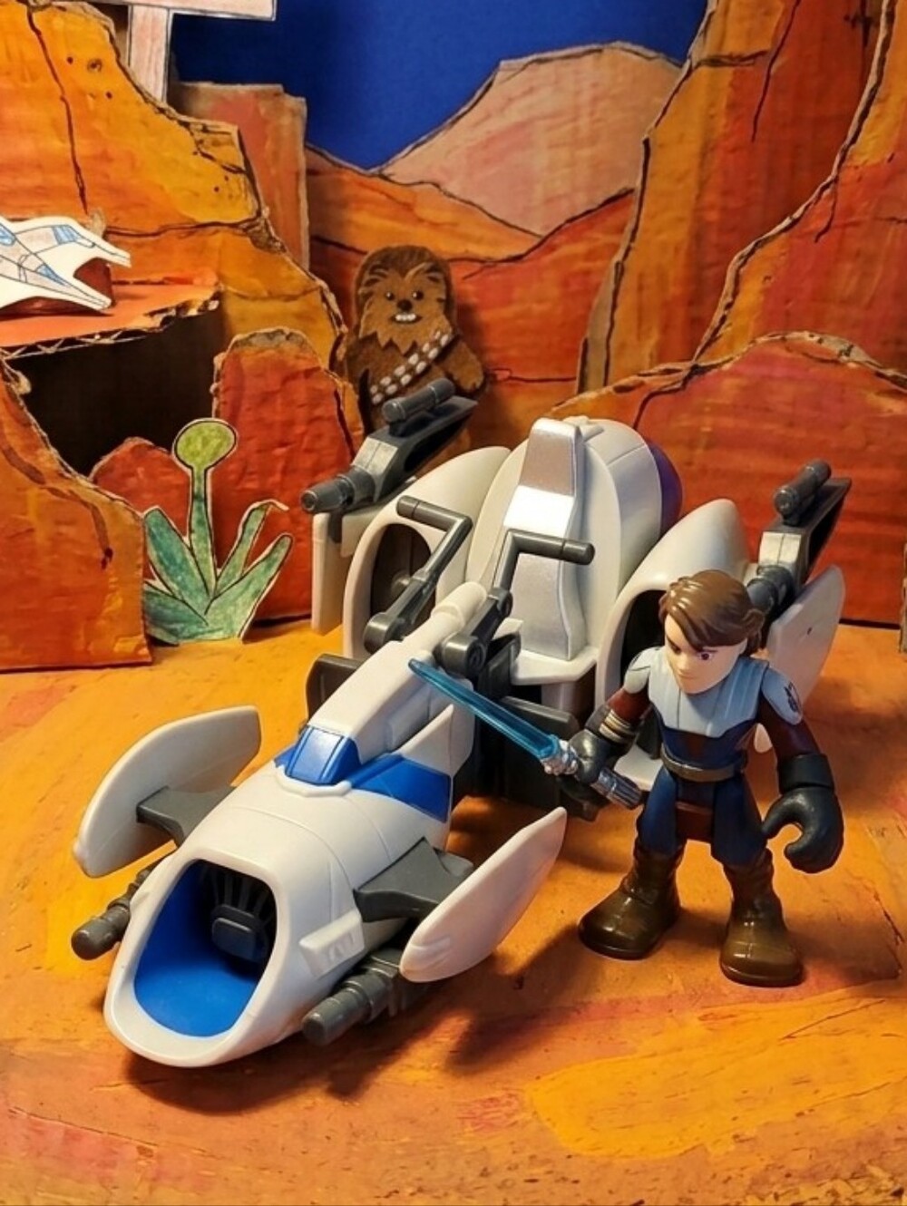 Star Wars Jedi Force BARC Speeder Anakin Skywalker Playskool Heroes Hasbro